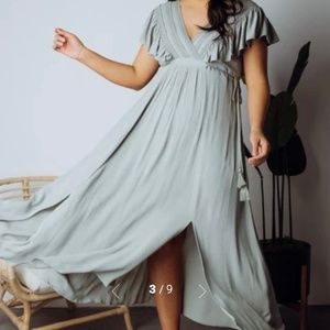 Jennifer Deep V Maxi Dress